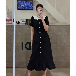 Đầm cổ sen dáng đuôi cá dài - Nhật Lựu