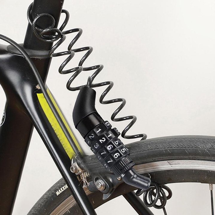Khóa dây xe đạp chống trộm mật mã 4 số thông minh