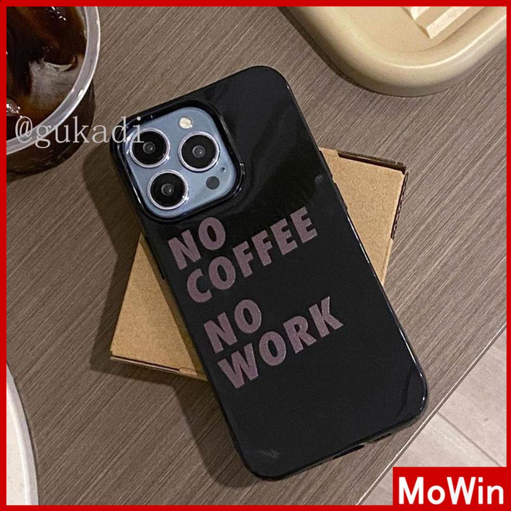 Ốp điện thoại đen mềm in Slogan đơn giản thích hợp cho iPhone 13 Pro max 12 Pro Max 11 xr xs 7Plus 7 8 14 Pro Max