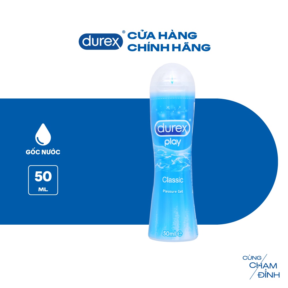 [DR0610BC2 OFF 14% BILL 349K] Gel bôi trơn DUREX PLAY CLASSIC gốc nước 50ML/chai