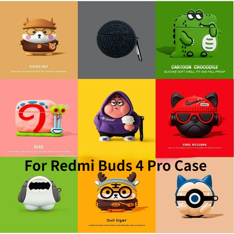 Vỏ Bảo Vệ Hộp Sạc Tai Nghe Redmi Buds 4 Pro Mềm Họa Tiết Hoạt Hình