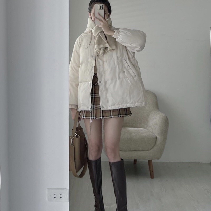 ÁO PHAO BÉO MÙA ĐÔNG 2 MÀU ĐEN / BE