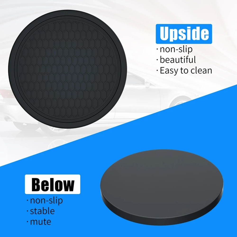 Đế Lót Cốc Nước Cách Nhiệt Chống Trượt Nhiều Màu Hình Tròn Trang Trí Nội Thất Xe Hơi