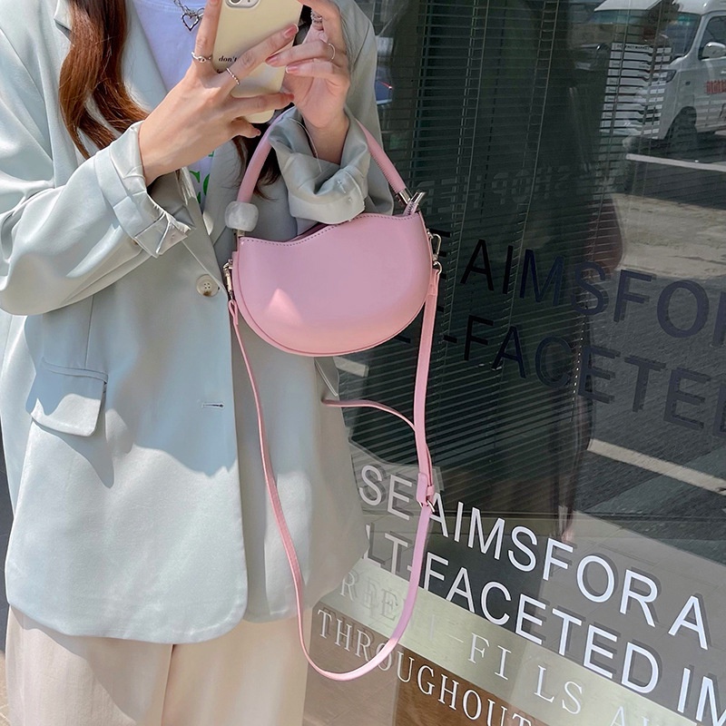 MISCHA Túi Xách Da PU Màu Trơn Thời Trang Cao Cấp