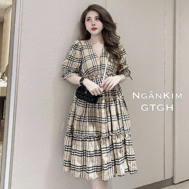 Đầm Bầu Váy Bầu Dài Tay Thu Đông Dáng Suông-Váy bầu cotton dài tay THU ĐÔNG