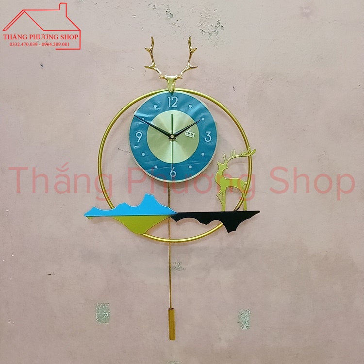 Đồng Hồ Treo Tường Quả Lắc Hình Thảo Nguyên Chính Hãng Lianzhuang TP-039