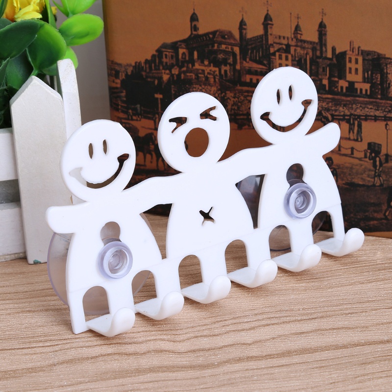 Giá treo bàn chải đánh răng gắn tường 5 giác hút chân không tiện dụng RYT
