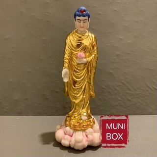 Tượng Phật A Di Đà bột đá đứng cao 24cm
