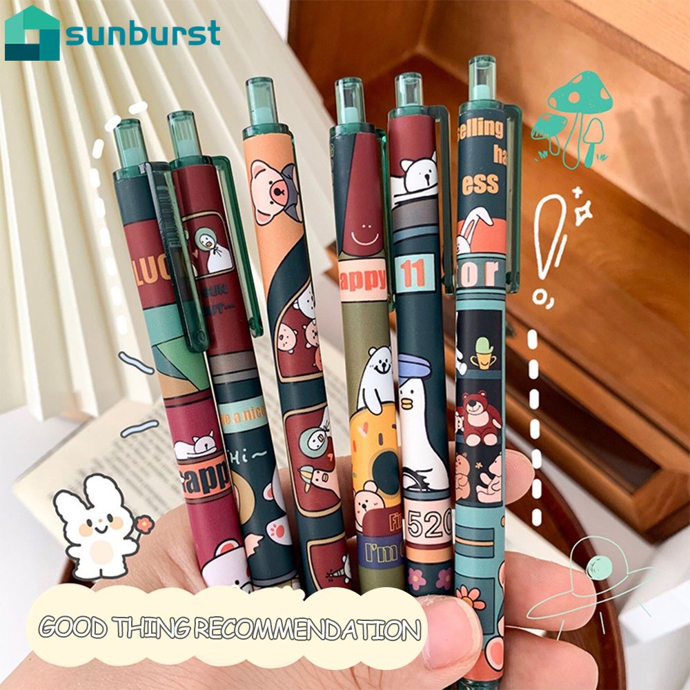 Bút Bi Ngòi 0.5mm Họa Tiết Hoạt Hình Dễ Thương