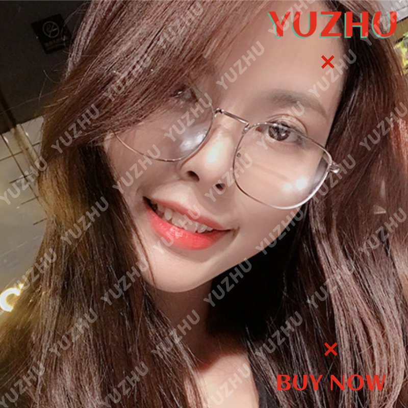 Mắt Kính Gọng Oval Kim Loại Chống Ánh Sáng Xanh Thời Trang Hàn Quốc Cổ Điển