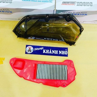 Combo pô e trong suốt + lọc gió kn lưới thép xe ab 2020 - 2023