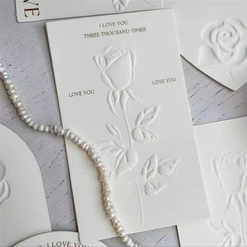 Thiệp Hoa Hồng Dập Nổi Bằng Giấy Dùng Để Trang Trí Ngày Valentine