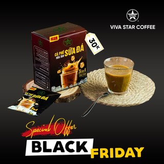 CÀ PHÊ SỮA ĐÁ 3in1 Viva Star Coffee - Ngon, Đậm vị, Giá shock - HỘP 10gói *20g