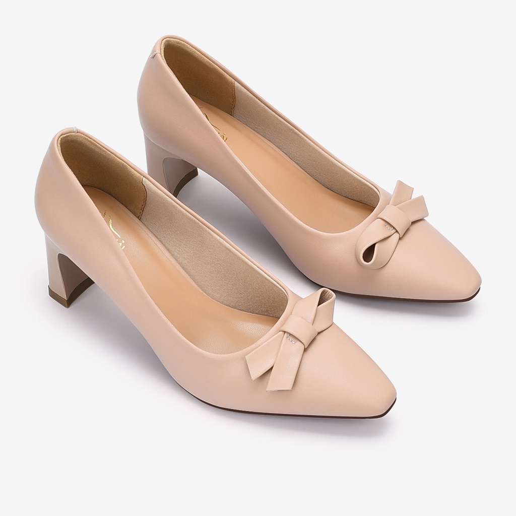 &quot;TẶNG NGAY 30K khi theo dõi gian hàng &quot;Giày cao gót nữ Đông Hải đính nơ đế cách điệu (6cm) - G81H4