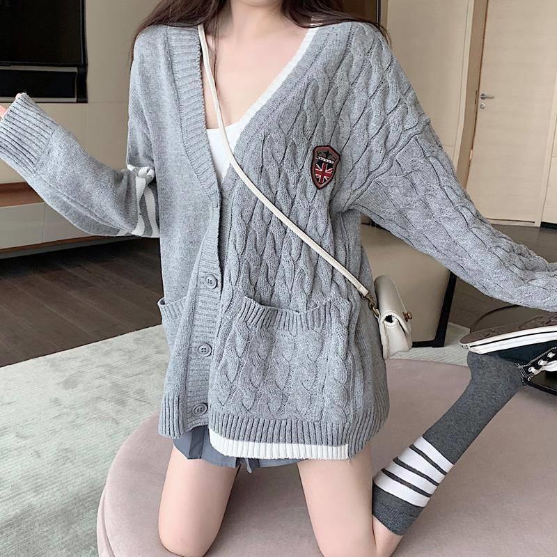 áo khoác cardigan len thừng dáng thon dài kèm khuy hàng QC Nội Y Xanh [ ẢNH THẬT VIDEO] hot trend thu đông ấm áp
