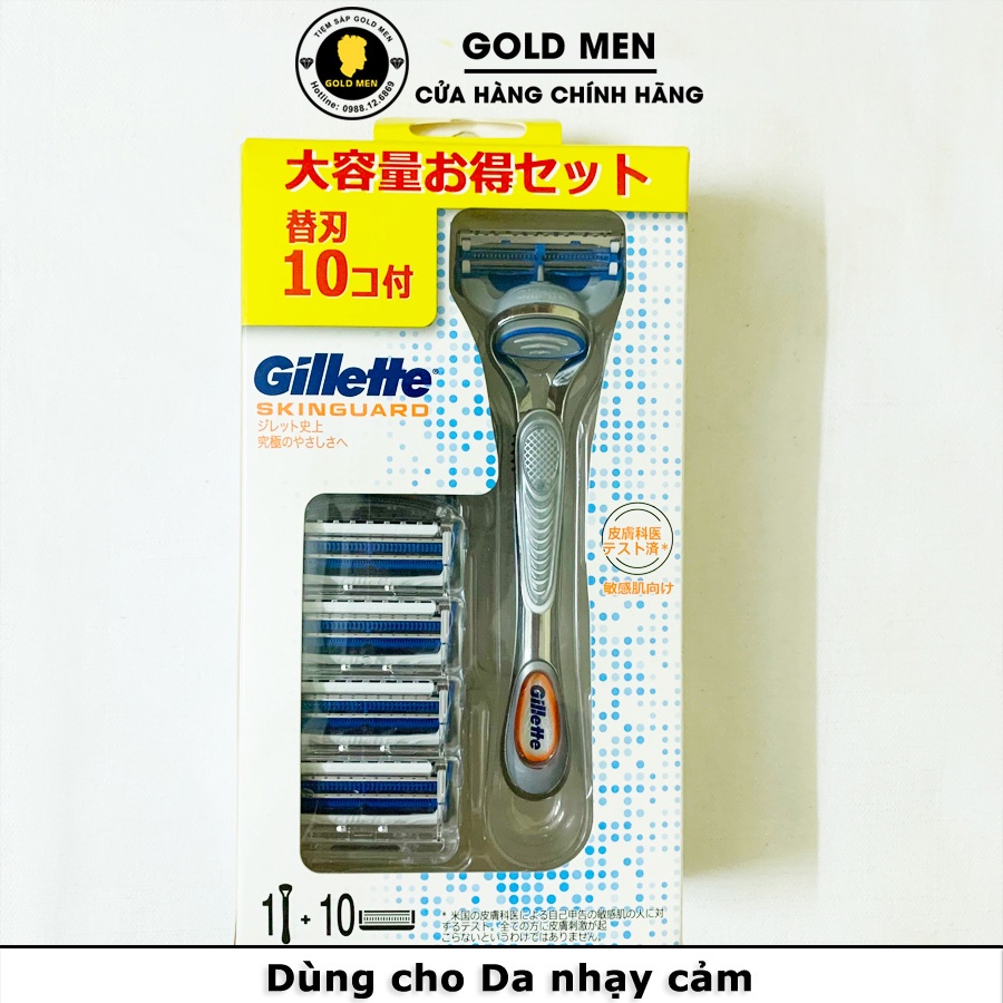Dao cạo râu Gillette Fusion 5+1 set 10, set 6 Nhật Bản