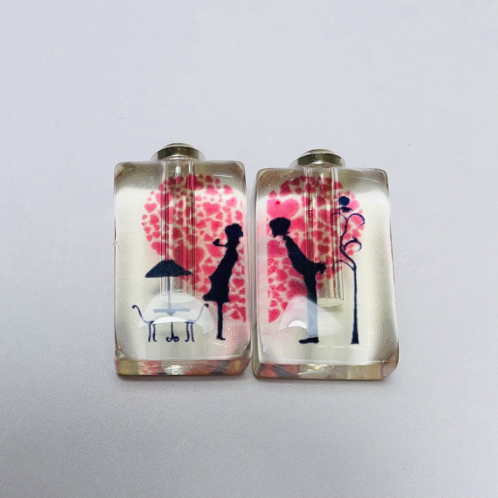 Móc khoá khắc tên hạt gạo, móc khóa cặp dễ thương