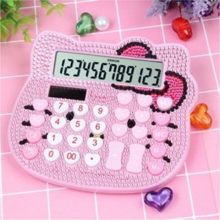 Máy tính hình mèo Hello Kitty đính đá