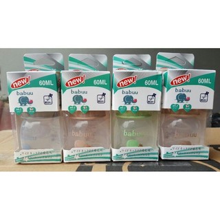 Bình sữa babuu cho bé sơ sinh 60ml núm siêu mềm