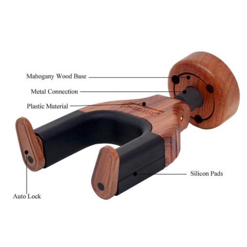 Móc gỗ gắn tường chuyên dụng để treo đàn guitar