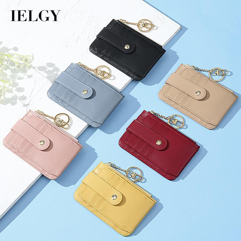 Ví Đựng Tiền Xu Màu Sắc Đơn Giản Sáng Tạo Có Khóa Cài Dành Cho Nữ