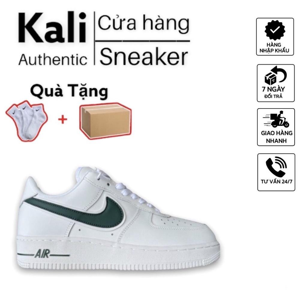 Giày_Nike AF1 Nam Nữ, Giày Air Force 1 Vệt Xanh Lá Thời Trang Hàng Đẹp Hot Trend Full Box