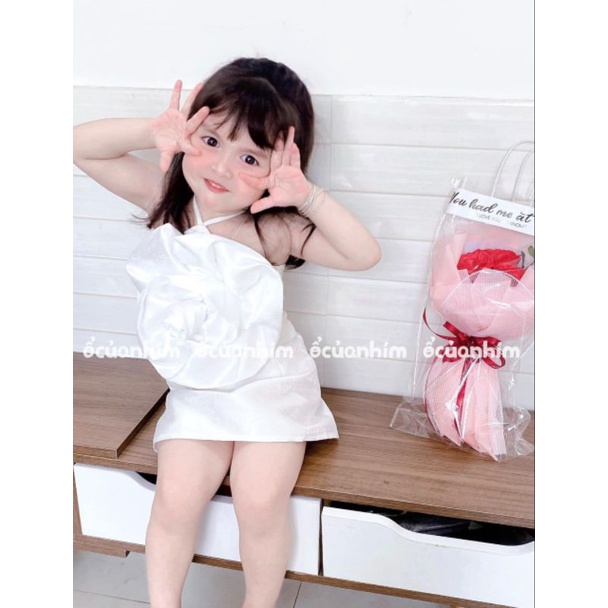 Sét váy và áo yếm tết bông hoa  hoa  điệu đà bé gái