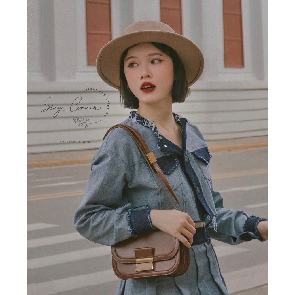 Túi Xách Nữ C&K Vintage Xuất Hot Trend 22cm Sang Chảnh Cá Tính.
