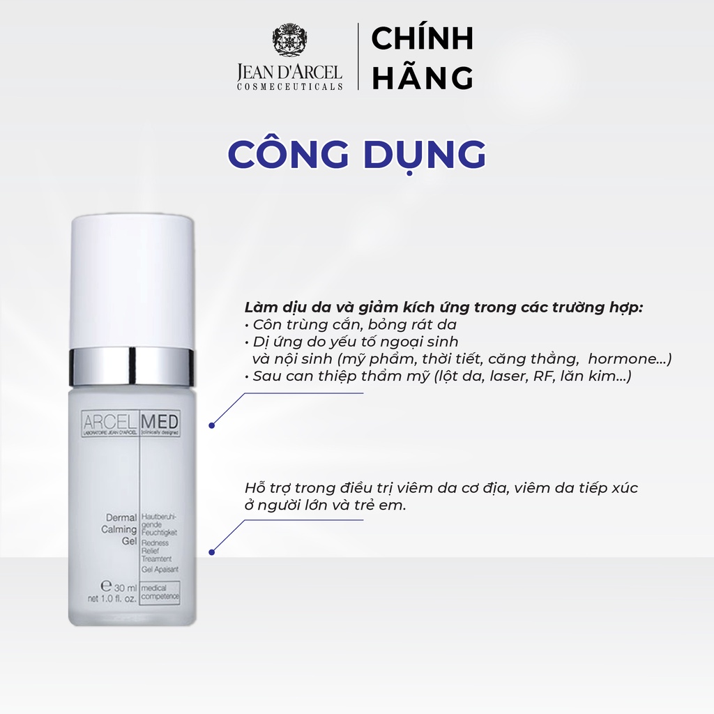 J101 Gel làm dịu da, giúp giảm kích ứng Arcelmed - Dermal Calming Gel 30ml - Jean d'Arcel