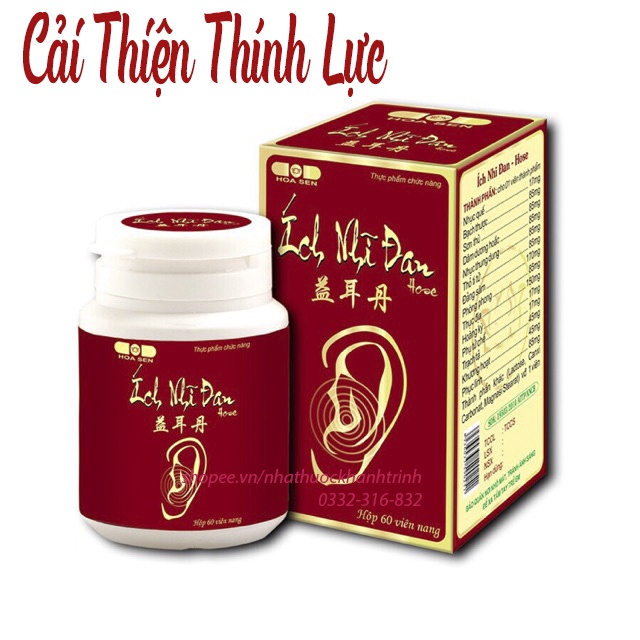 Ích Nhĩ Đan - Hỗ trợ cải thiện thính lực, giảm ù tai hiệu quả (lọ 60 viên)