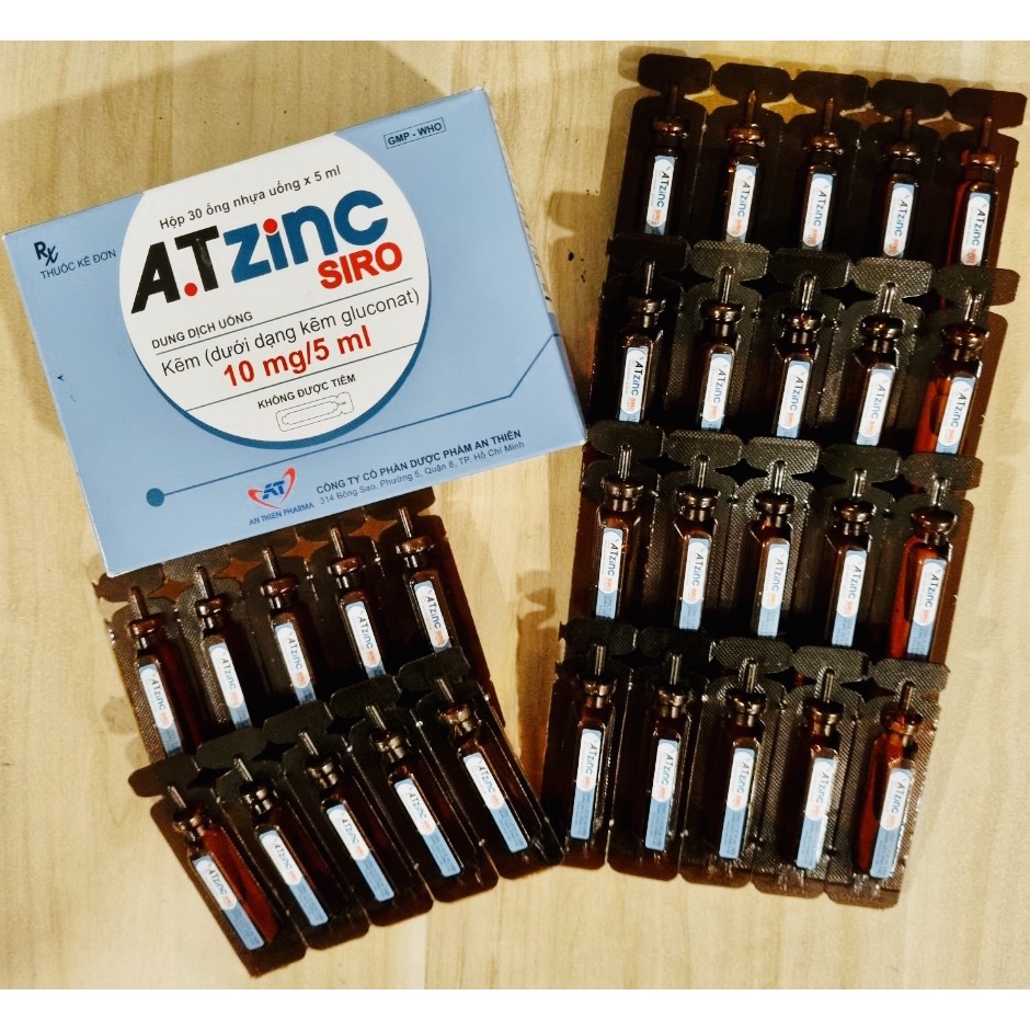 KẼM AT-Zin C dạng ống bổ sung cho bé biếng ăn hay rối loạn tiêu hoá 1 ống