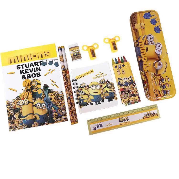 [ HÀNG ĐẸP ] Bộ dụng cụ học tập 10 món màu sắc ngộ nghĩnh cho bé trai bé gái_ Đồ dùng học tập cho bé giá rẻ