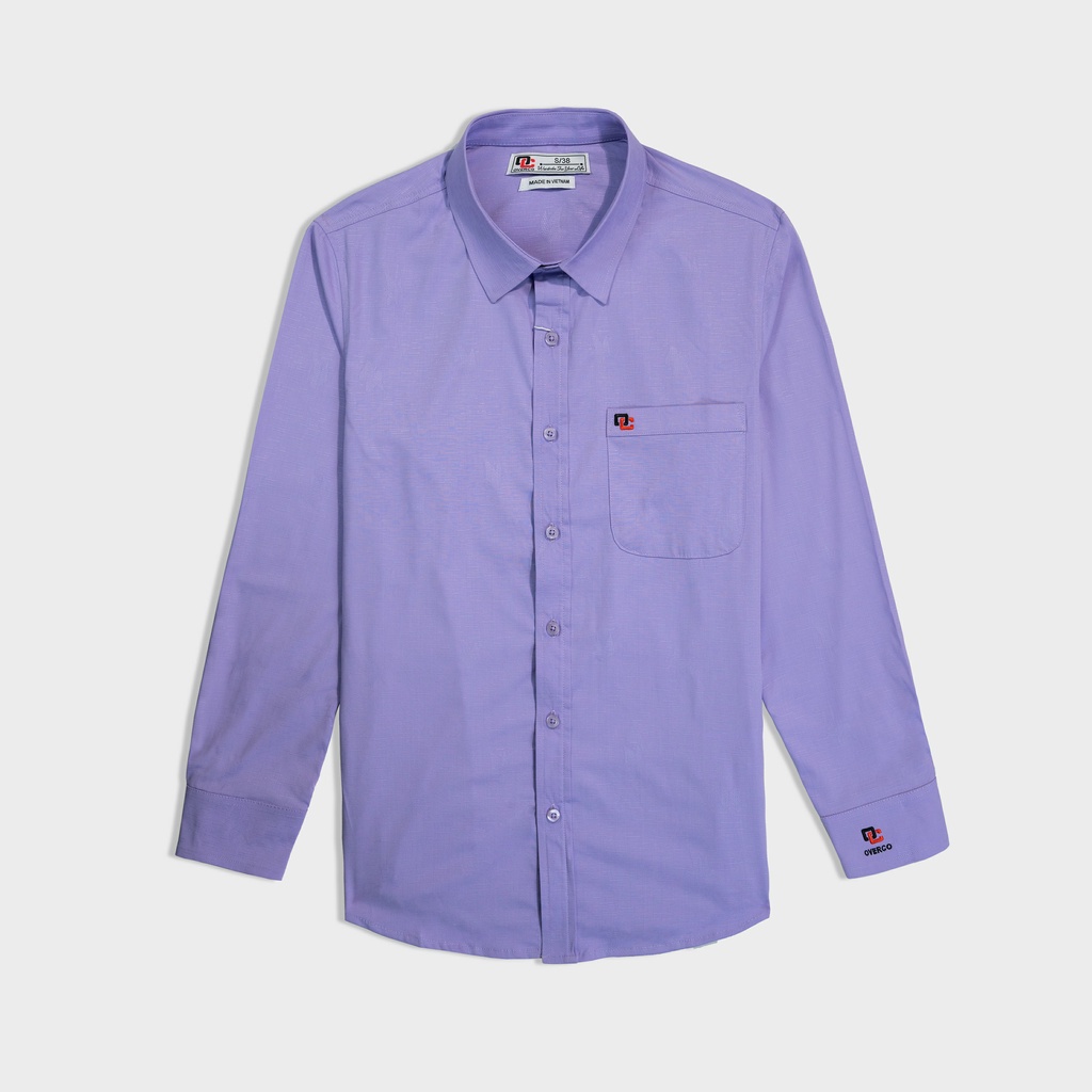 Áo Sơ Mi Nam Dài Tay Vân Nổi Chất Vải Sợi Bamboo Cao Cấp Mềm Mịn Thoáng Mát Thương Hiệu OVERCO - AA8600003