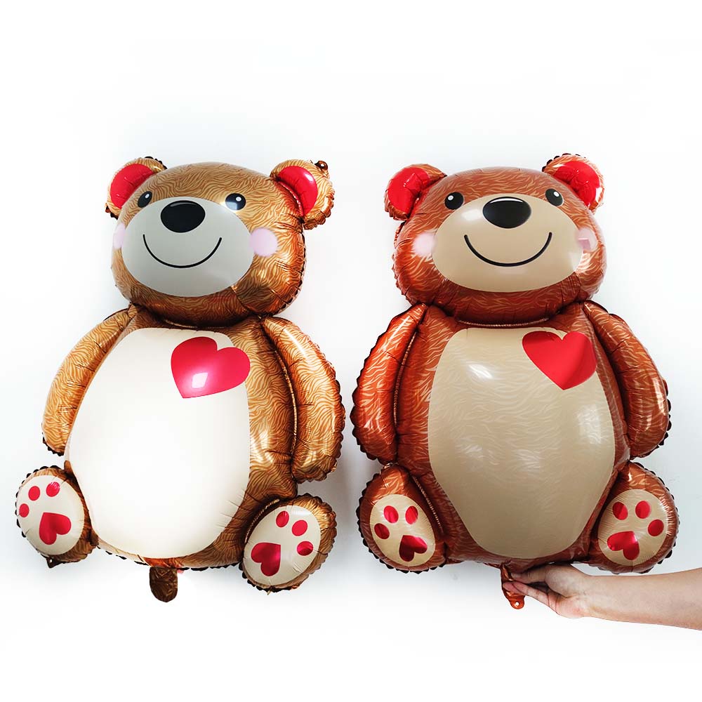 Bong Bóng Hình Gấu Bằng Màng Nhôm Kích Thước 91 * 67cm Trang Trí Tiệc