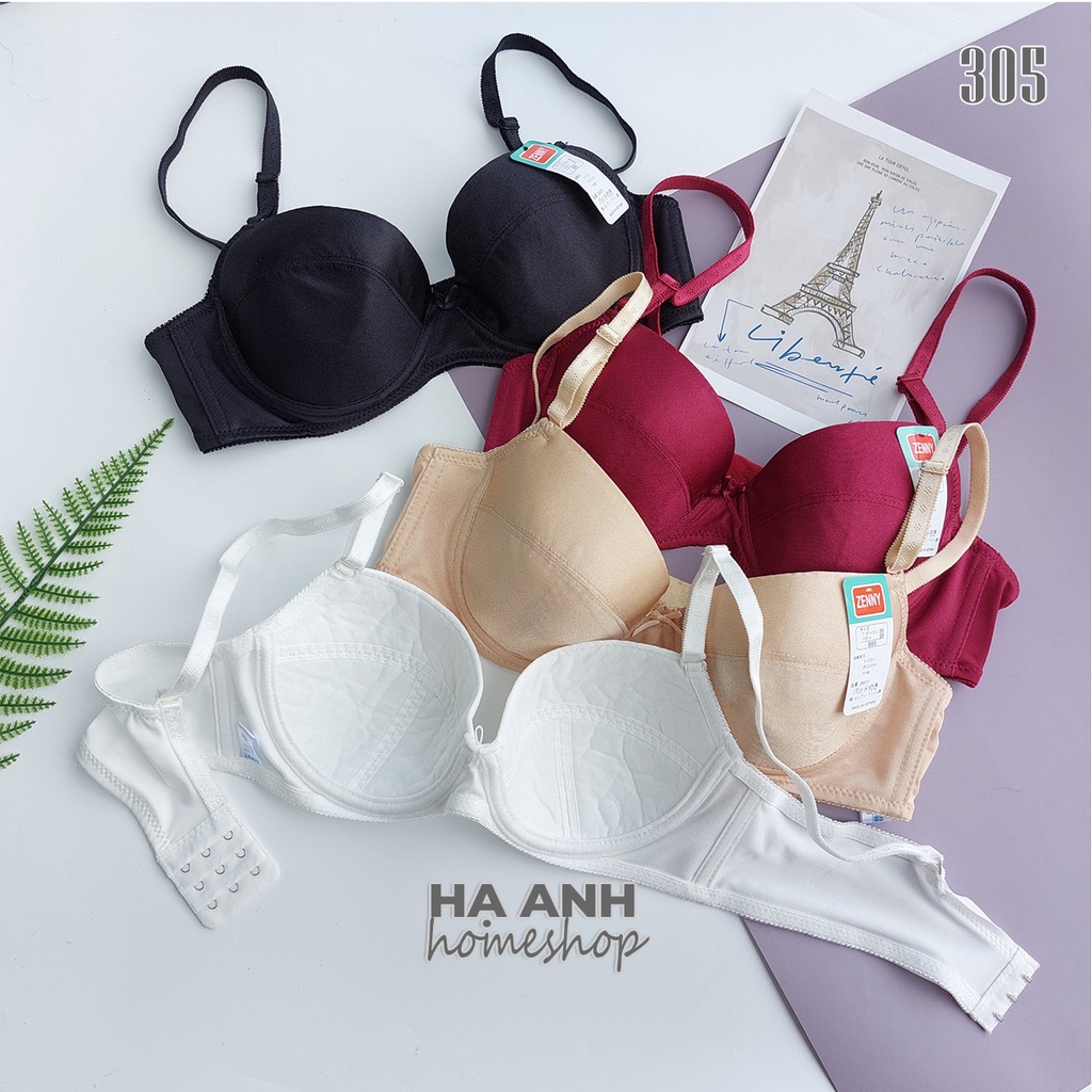 Áo lót form lớn bigzise không mút có gọng Zenny 305 dây bản to nâng đẩy nhẹ nhàng, che khuyết điểm