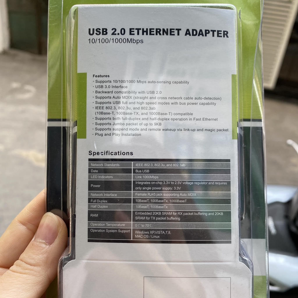Cáp Chuyển Đổi 2.0/ type C ra Lan, cổng mạng lan RJ45 Arigato giá Siêu tốt