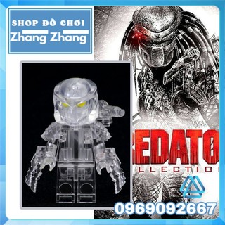 Đồ chơi Xếp hình Predator vs Alien tàng hình trong suốt Minifigures Kopf KF812