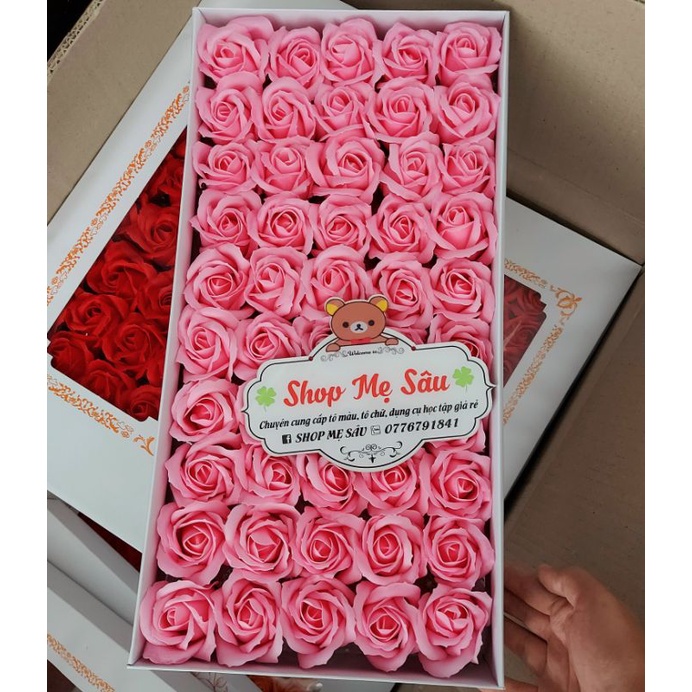 10 bông sáp thơm 3 lớp chuẩn Trung, hoa sáp vĩnh cửu dùng để bó hoa hoặc bỏ hộp quà, 3 lớp cao cấp loại 1