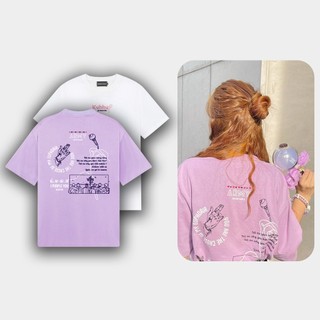 ARMY TEE - Áo thun unisex oversize 2 màu tím lilac/trắng