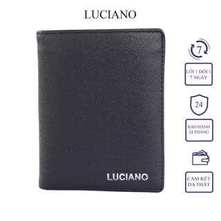 VÍ nam da bò thật  saffiano cao cấp,ví da  luciano da thât phong cách lich lãm.