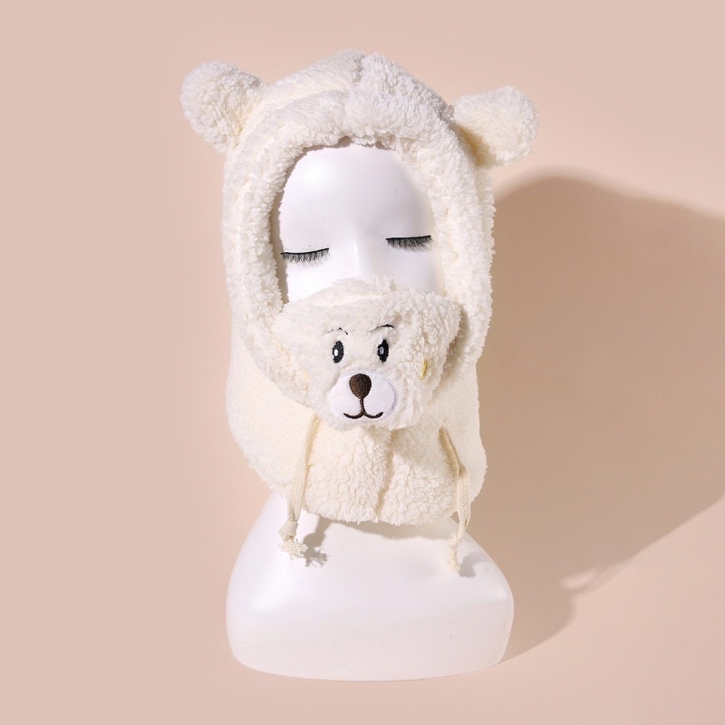 Nón bông giữ ấm hình gấu dễ thương Hoả Tốc Tân Bình