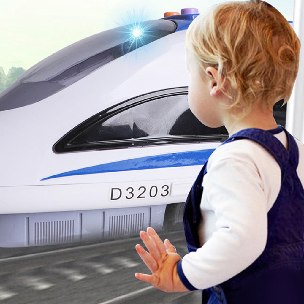 1 Bộ Đồ Chơi Đường Ray Xe Lửa Chạy Bằng Điện Tốc Độ Cao Thú Vị Cho Bé