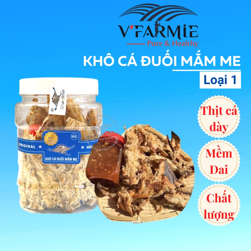 Khô cá đuối mắm me loại 1 mềm, thịt cá dày, thơm ngon