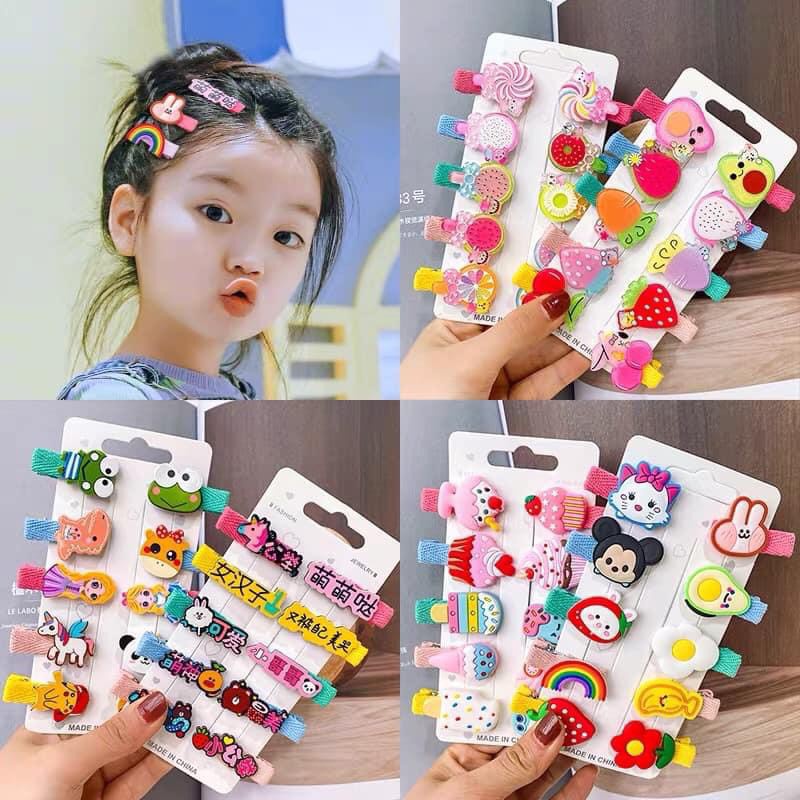 Set 10 kẹp tóc mái đáng yêu cho bé