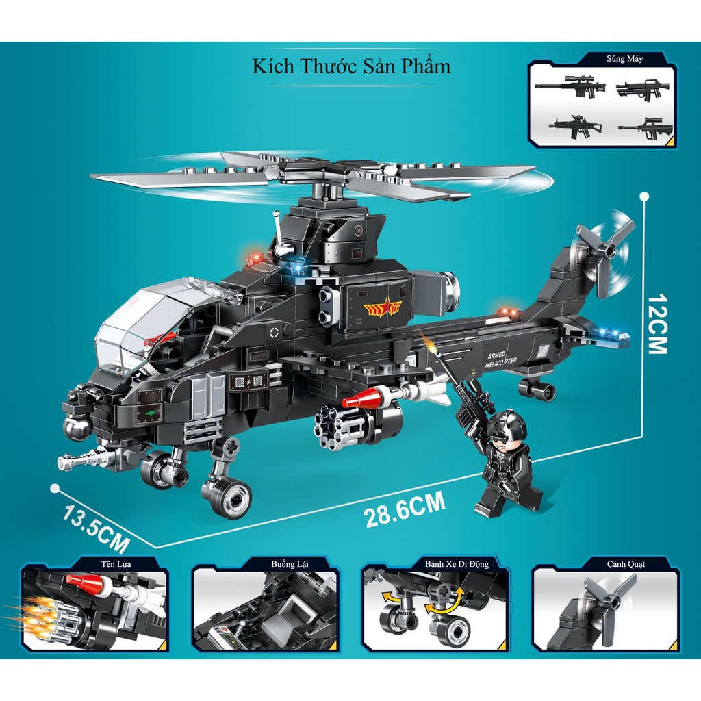 BỘ ĐỒ CHƠI XẾP HÌNH Mô Hình Xe OTO Cảnh Sát, Lắp Ráp Máy Bay, Đồ Chơi Trực Thăng ZoZoStore