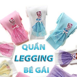 Quần Legging Elsa Cho Bé Gái