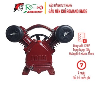 Đầu nén khí 1/2hp romano rm05, xilanh 51x2