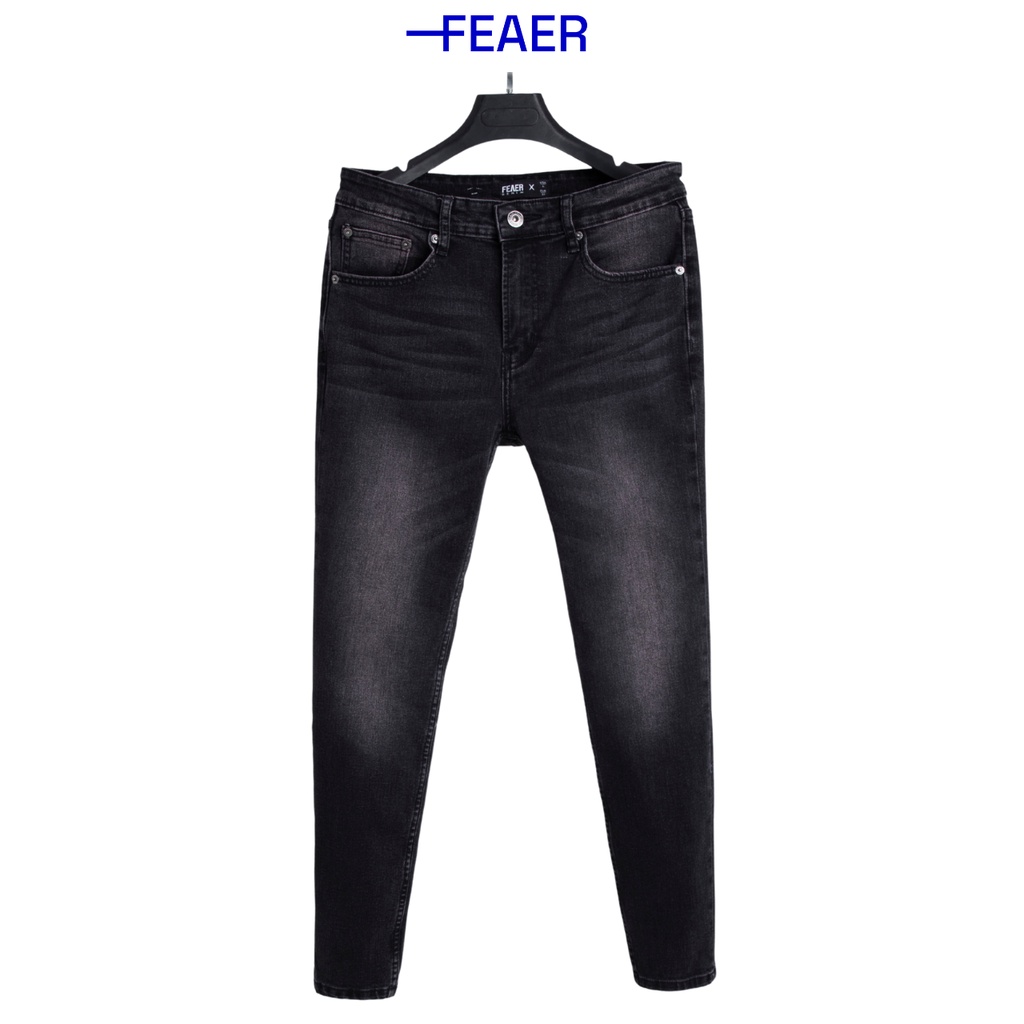 Quần jeans nam SKINNY BLACK cao cấp, dày dặn, co giãn tốt, chuẩn form - FEAER