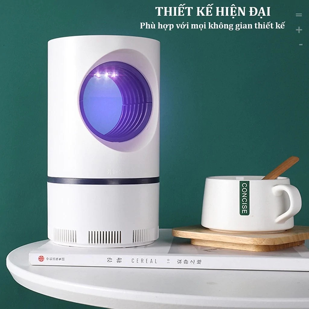 Máy Đuổi Bắt Muỗi Và Diệt Côn Trùng Thông Minh - Đèn Bắt Muỗi Hình Trụ Cổng USB An Toàn Cho Gia Đình