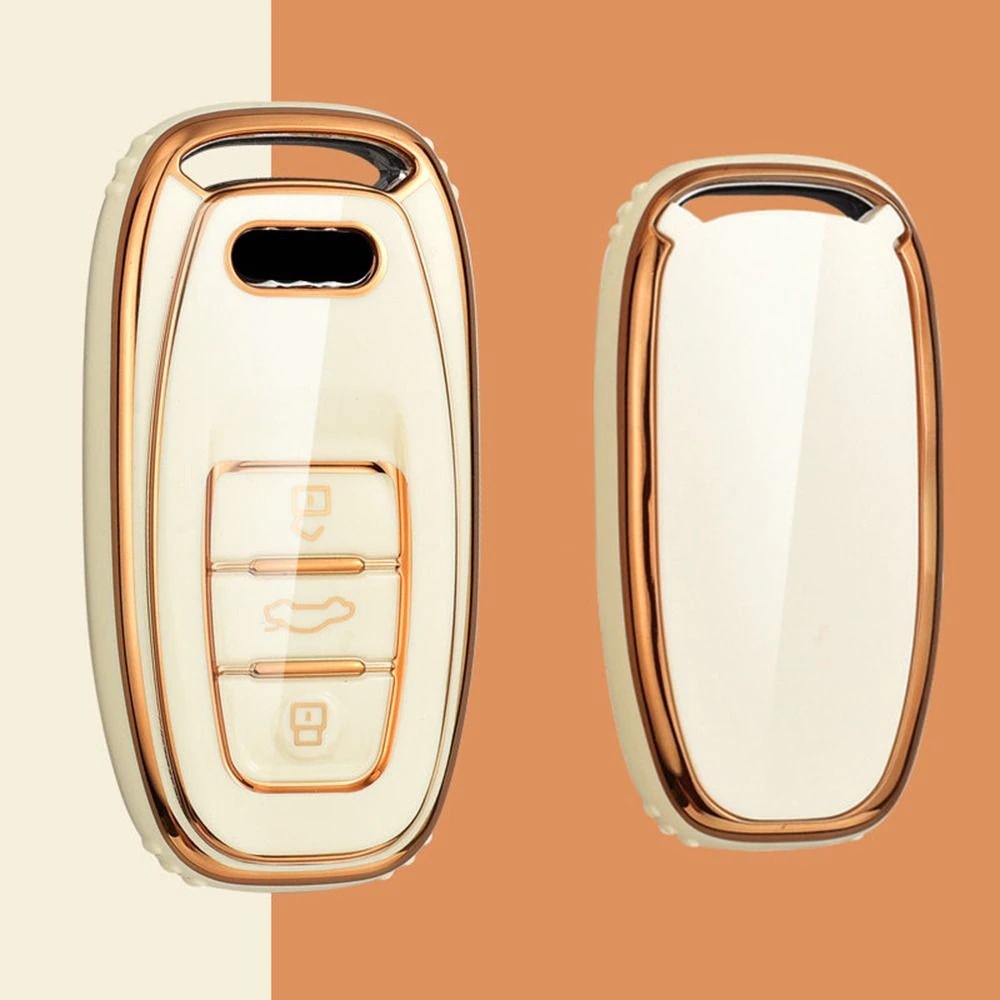 Bao Da, Vỏ Bảo Vệ, Ốp Chìa Khóa, Bọc Chìa Khóa Cao Cấp Dùng Cho Xe Ô Tô Audi A3, A4, A5, A6, A7, A8, A4L, A6L, Q5, Q7